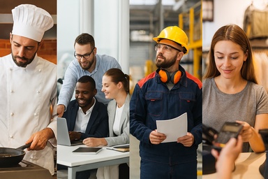 Trabajadores de distintos sectores